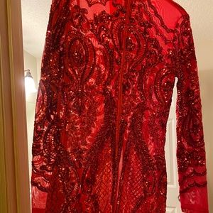 Fashion nova bandage sheen dress